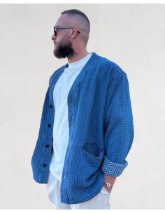 Veste Kimono Bleue