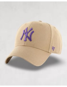 47 CAP NY SNAPBACK BEIGE ET VIOLET