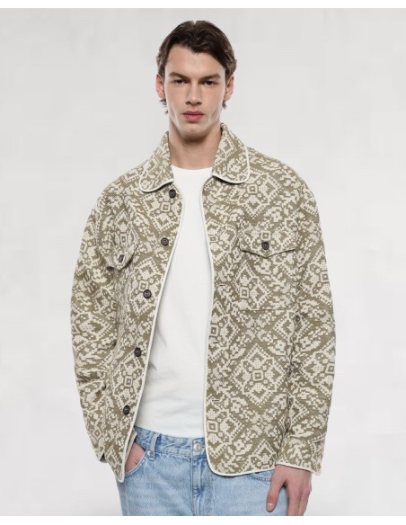 Veste mosaïque verte IMPERIAL