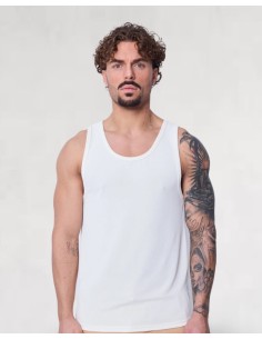 débardeur cotelé coupe droite blanc