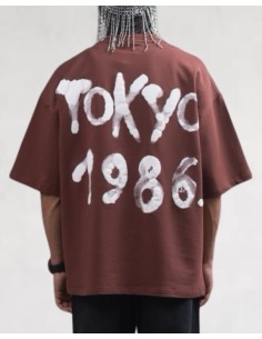 T-shirt "Tokyo" loose marron