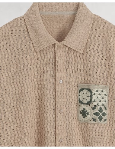 chemise à manches courtes en maille...