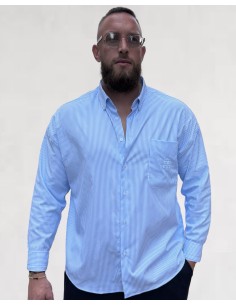 Chemise loose à rayure bleu