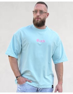T-shirt bleu ciel loose "END"