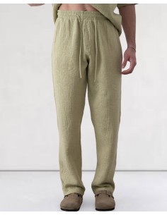 Pantalon effet gaz de coton...