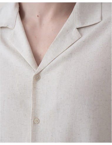 Chemisette unie en toile fine beige