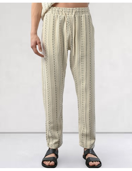 Pantalon fluide tissée blanc