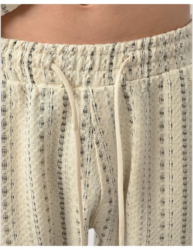 Pantalon fluide tissée blanc