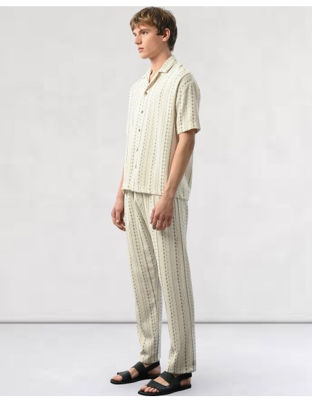 Pantalon fluide tissée blanc