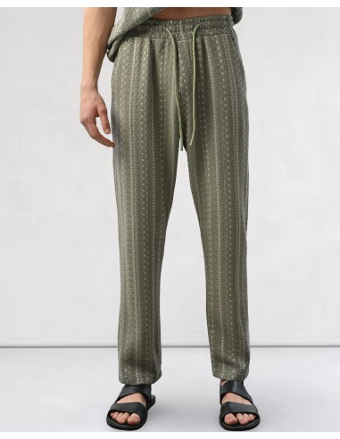 Pantalon fluide tissée vert
