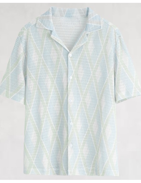 Chemisette en maille "losange" bicolore