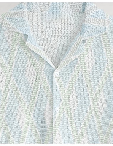 Chemisette en maille "losange" bicolore Chemisette en maille "losange" bicolore