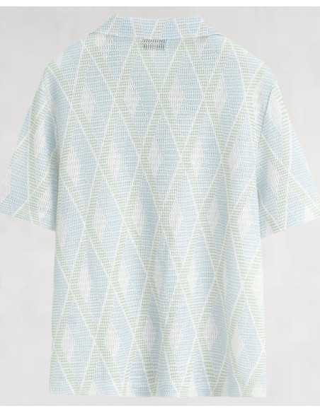 Chemisette en maille "losange" bicolore