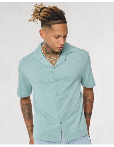 Chemisette HAÏTI à motifs vert d'eau