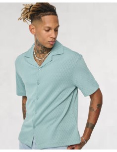 Chemisette HAÏTI à motifs vert d'eau 2