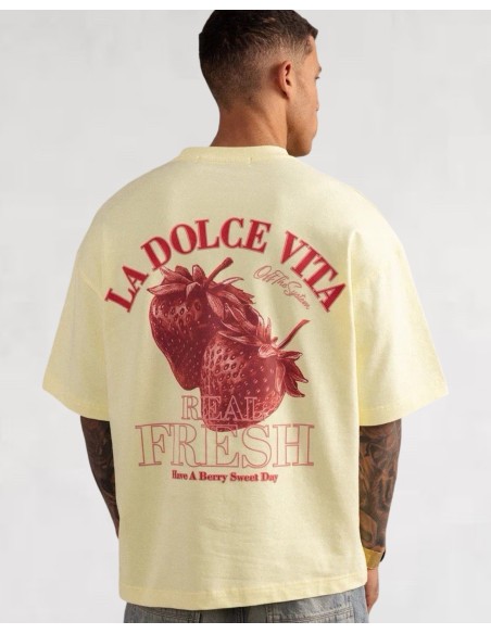 T-shirt STRAWBERRY jaune