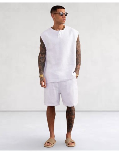 Ensemble short debardeur CHICA PLAYA blanc