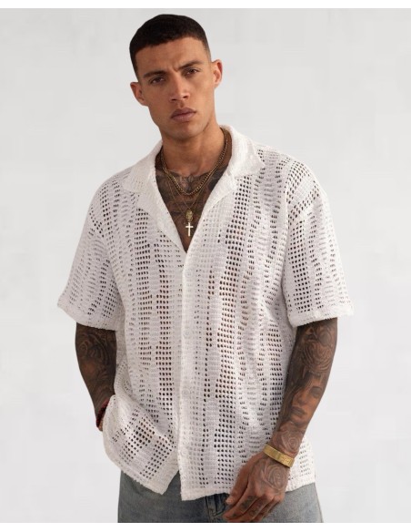 Chemisette crochet ELEVEN blanche