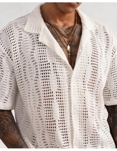 Chemisette crochet ELEVEN blanche