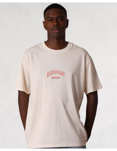 T-shirt "beach grocery" beige T-shirt "beach grocery" beige