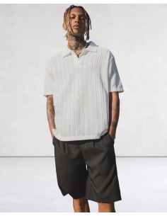 Short tailored à pince noir