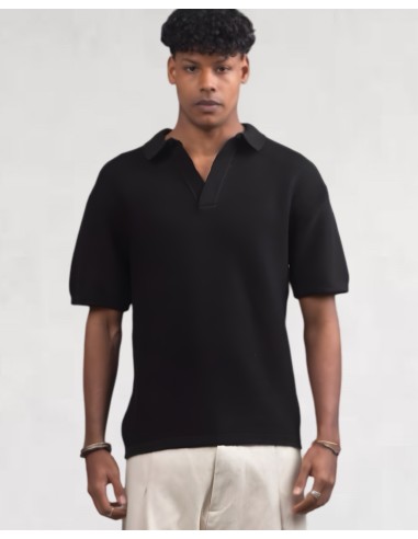Polo en maille noir