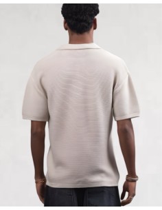 Polo en maille beige