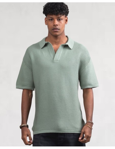 Polo en maille vert