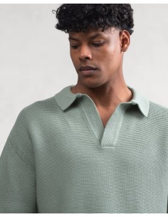 Polo en maille vert 2