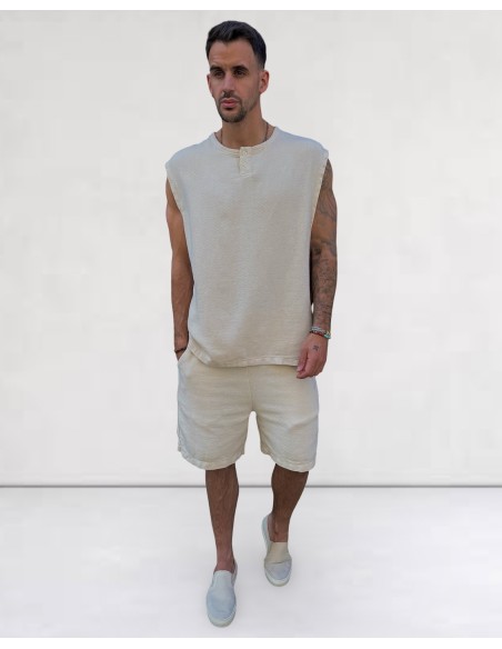 Ensemble short debardeur CHICA PLAYA beige