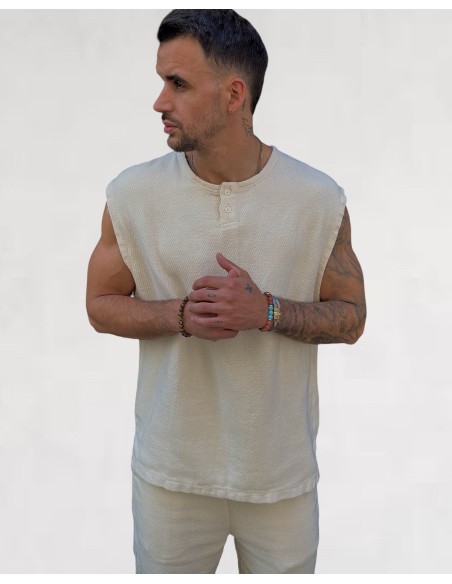 Ensemble short debardeur CHICA PLAYA beige