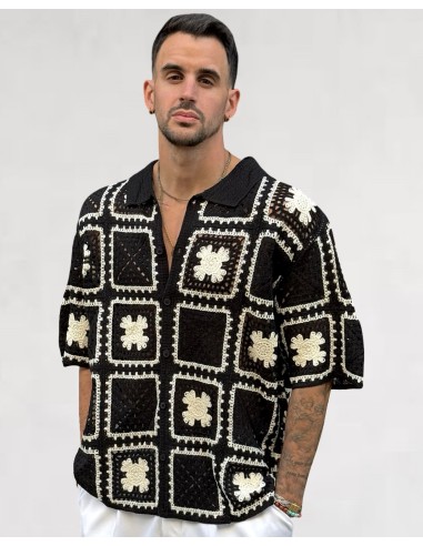 Chemisette en crochet noir