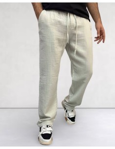 Pantalon gaz de coton coupe...