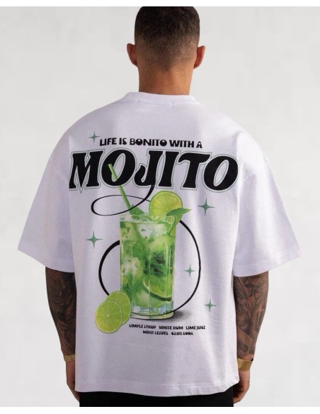 T-shirt MOJITO blanc / noir
