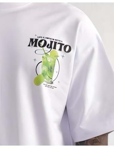 T-shirt MOJITO blanc / noir