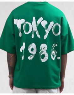 T-shirt "Tokyo" loose vert