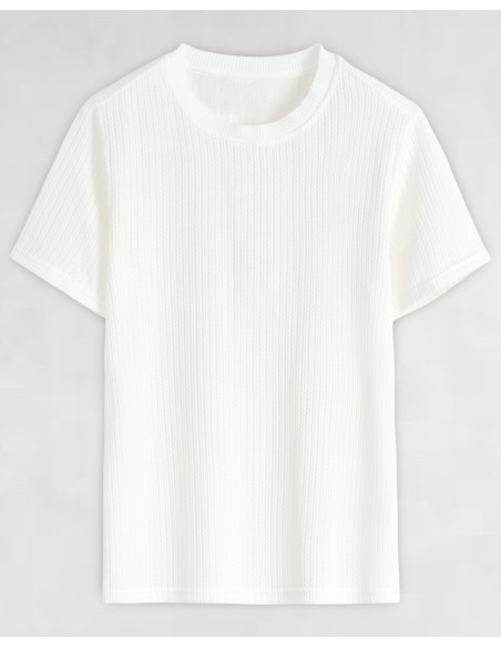 Ensemble short et t-shirt fluide blanc