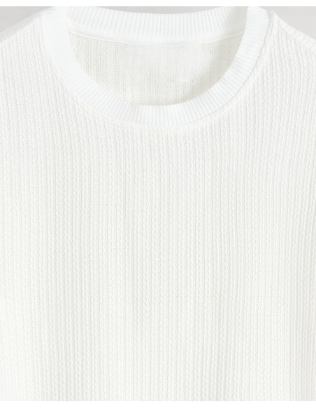 Ensemble short et t-shirt fluide blanc