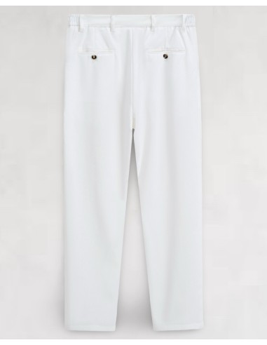 Pantalon tailleur en lin blanc