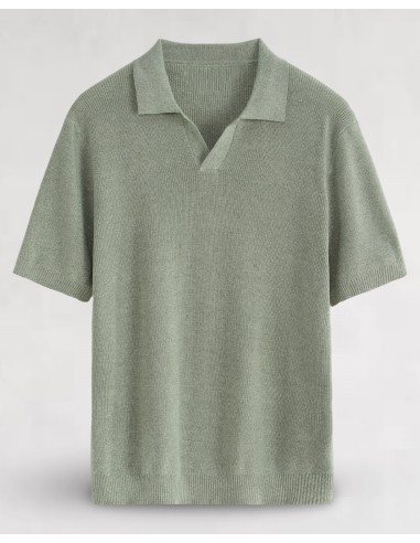 Polo léger en maille fine vert d'eau