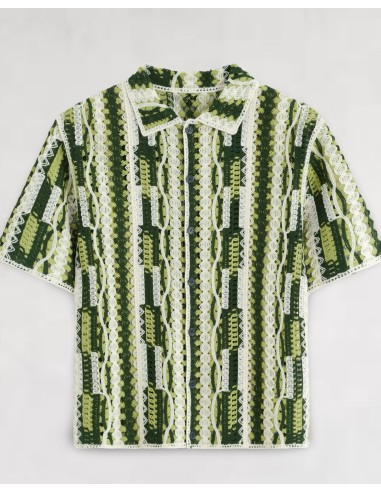 Chemisette "Garden" en crochet verte