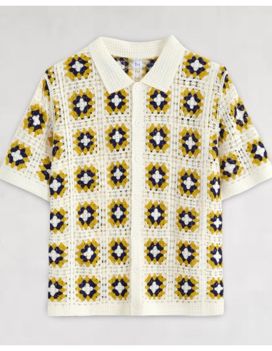 Chemisette "Tesoro" en crochet jaune