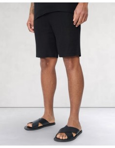 short en lin coton noir 2