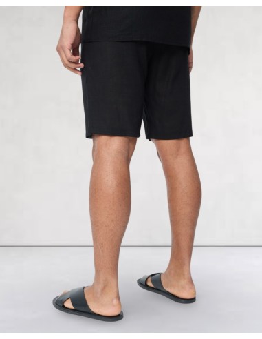 short en lin coton noir short en lin coton noir