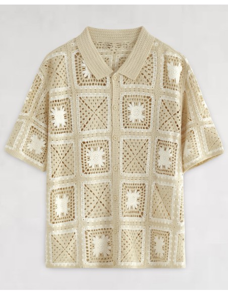 Chemisette à crochet beige "SAND"
