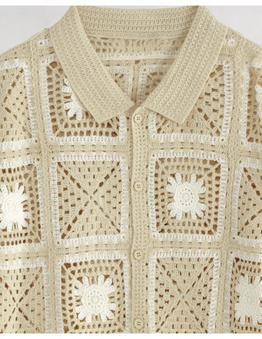 Chemisette à crochet beige "SAND"
