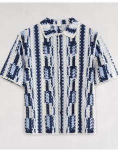 Chemisette bleue crochet...