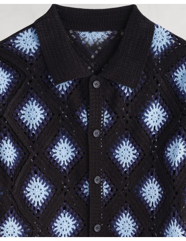 Chemisette noire grosse maille "BLUE... Chemisette noire grosse maille "BLUE...