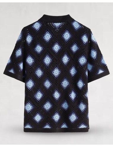 Chemisette noire grosse maille "BLUE... Chemisette noire grosse maille "BLUE...