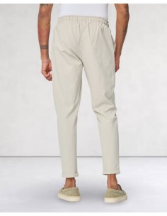 Pantalon fluide ajusté beige 2